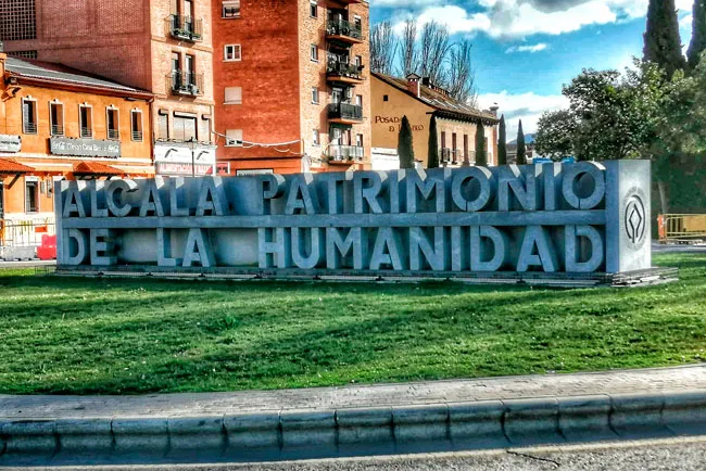 Alcalá de Henares. Panel Patrimonio de la humanidad