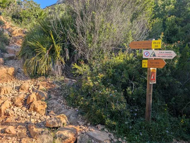 1 semana en Jávea-Xàbia disfrutando con serenidad 7 Jávea. Carteles de bifurcación de senderos